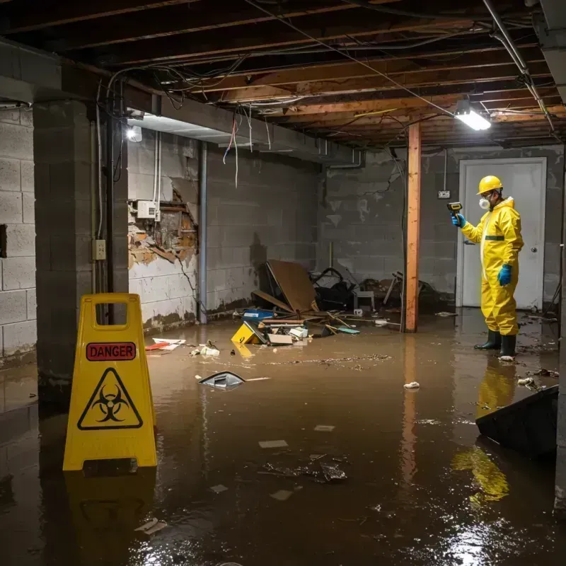 Flooded Basement Electrical Hazard in Middletown, PA Property